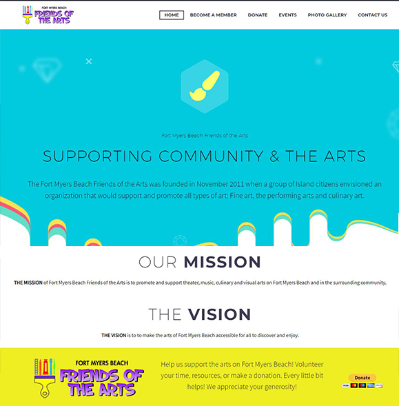 website design-s2r studios-friends of the arts